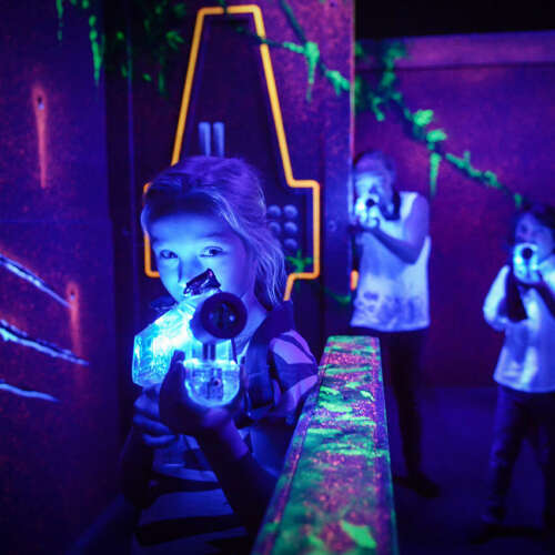 Laser game for playgrounds and FEC