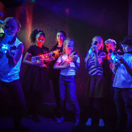 Laser game for playgrounds