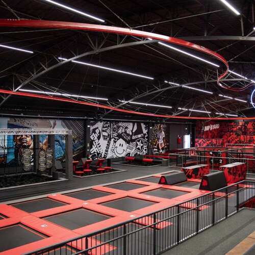 Zip Zag rides Jump Yard trampoline park ELI Play