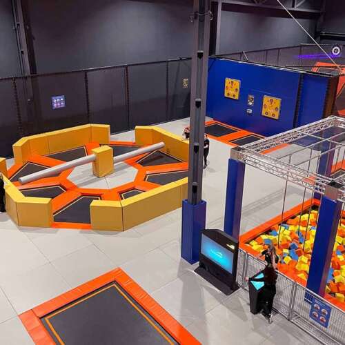 Trampoline park Twister and interactive games